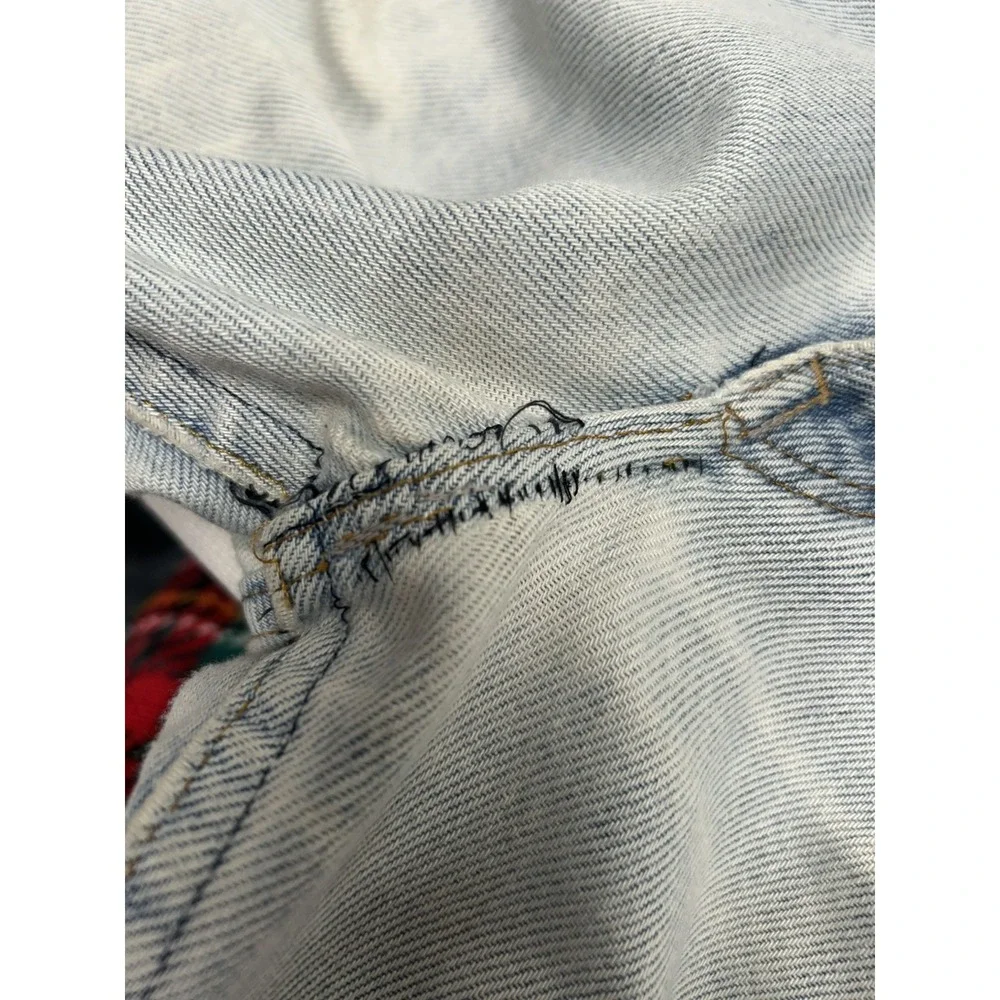 Vintage Levis  Jeans 36x31 Bell Bottom Flare Orange Tab 70s Distress Light Wash